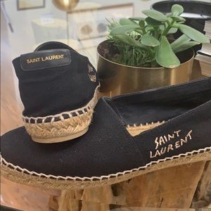 YSL canvas black espadrilles (like NEW)